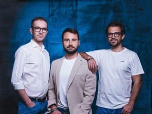 I co-founder di Cosmico: da sinistra Matteo Roversi, Francesco Marino, Simone Tornabene